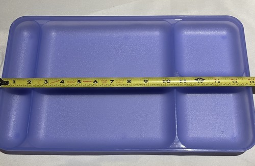 Lot of 4 Tupperware Divided Lunch Trays Camp Picnic Green Purple Pink Orange EUC - Picture 4 of 5