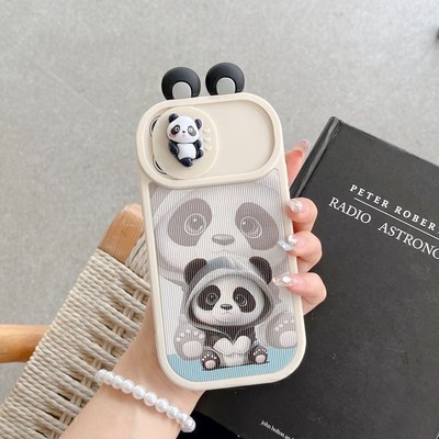Für iPhone 15 14 13 Pro Max 12 11 Stoßfeste Panda Soft Handyhülle Tasche