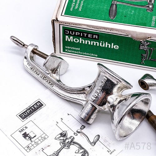 Vintage Jupiter Mohnmühle Kleinschrotmühle verzinnt 560 055 | Czech Republic - Bild 7 von 24