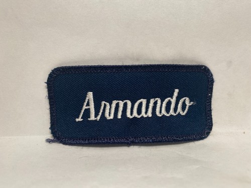 ARMANDO USED EMBROIDERED VINTAGE SEW ON NAME PATCH TAG ASSORTED COLORS AVAILABLE