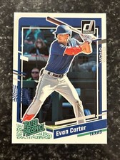 2023 Donruss Evan Carter Rated Prospect Base No. 42 Texas Rangers