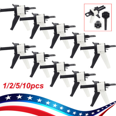 1-10X Dental Impression Mixing Gun Cartridge Dispenser for PVS Material 1:1/2:1