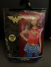 New DC Comics Wonder Woman Child Tunic Top Small/Medium