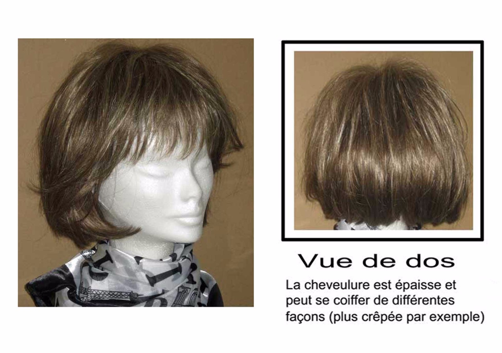 Perruque Elite Santé Hair coupe mi-longue méchée pour femme active