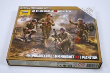 1/72 Scale WWII United States 81mm Light Mortar With Crew, Zvezda, NIB