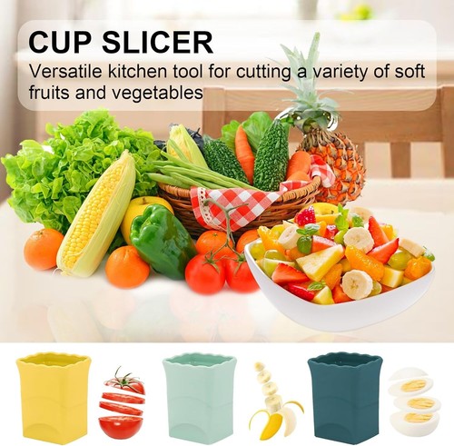3-PCS Strawberry Slicer Cup: Fruit Cup Slicer, Cup Chopper for Fruits - Picture 3 of 7