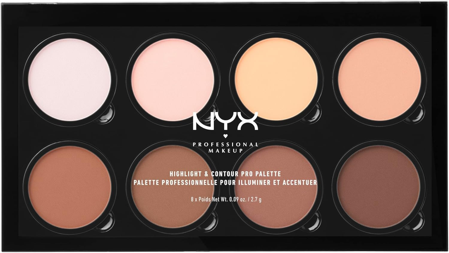 Highlight & Contour Pro Palette: 8 Polveri Matte Definizione Viso