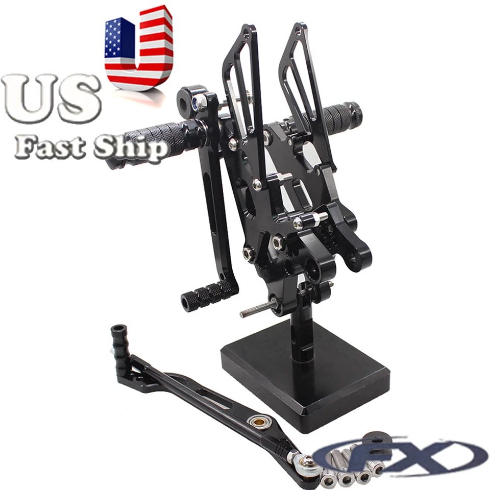 FXCNC para YAMAHA YZF R6 2006 2007 2008-2014 CNC apoio de pé traseiro ajustável - Imagem 3 de 4