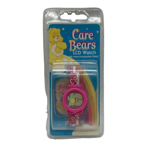 2004 Care Bears Tenderheart Bear Zegarek LCD Wymienne dyski Nowy w opakowaniu - Zdjęcie 1 z 2