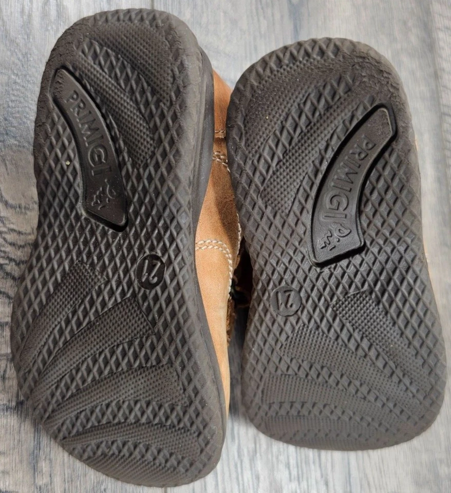 Ropa de bebé niña Primigi talla 5,5 Euro 21 zapatos elegantes de cuero marrón Foto 3 de 3