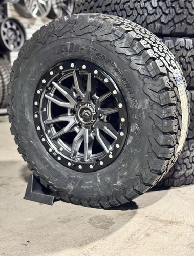17x9 FUEL REBEL D680 GREY WHEELS RIMS 33" BFG TIRES CHEVY GMC RAM 1500 6x5.5 -12 - Picture 2 of 5