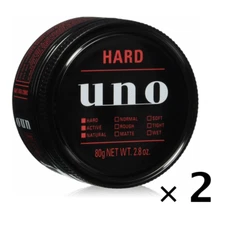 UNO Hybrid Hard Hair Styling Wax Strong Hold Shiseido 2Pack Set 80g Madein Japan