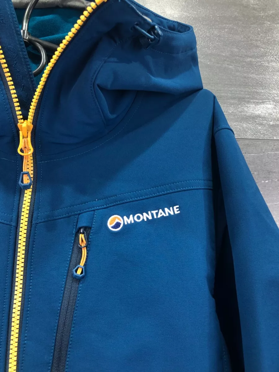 Montane Men s Dyno XT Softshell Hooded Blue Jacket Size S eBay