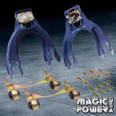 Integra 1994-2001 Front Upper Camber Kit + OEM Replacement Bushing Kit DC2 Blue