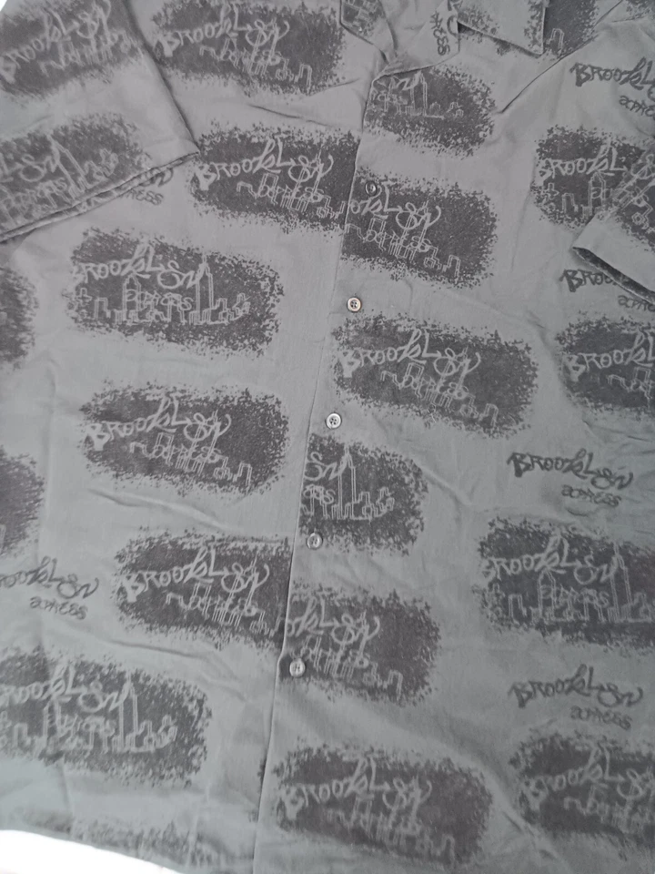  Brooklyn Xpress Shirt Men's X-Large Black Short Sleeve Button Up  - Image 3 of 4