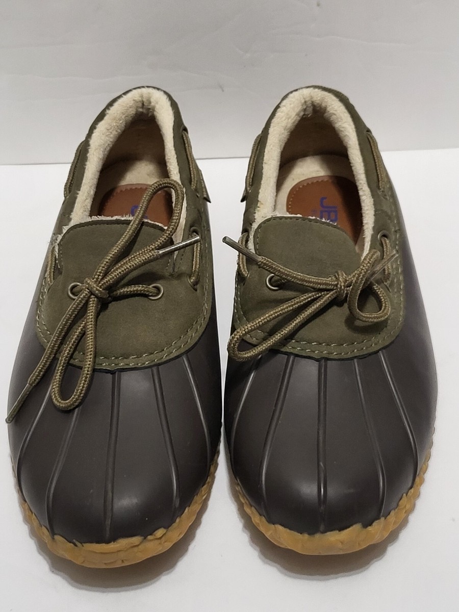 JBU by JAMBU Womens Duck Shoes Black Brown 9M WOODBURY WATERPROOF