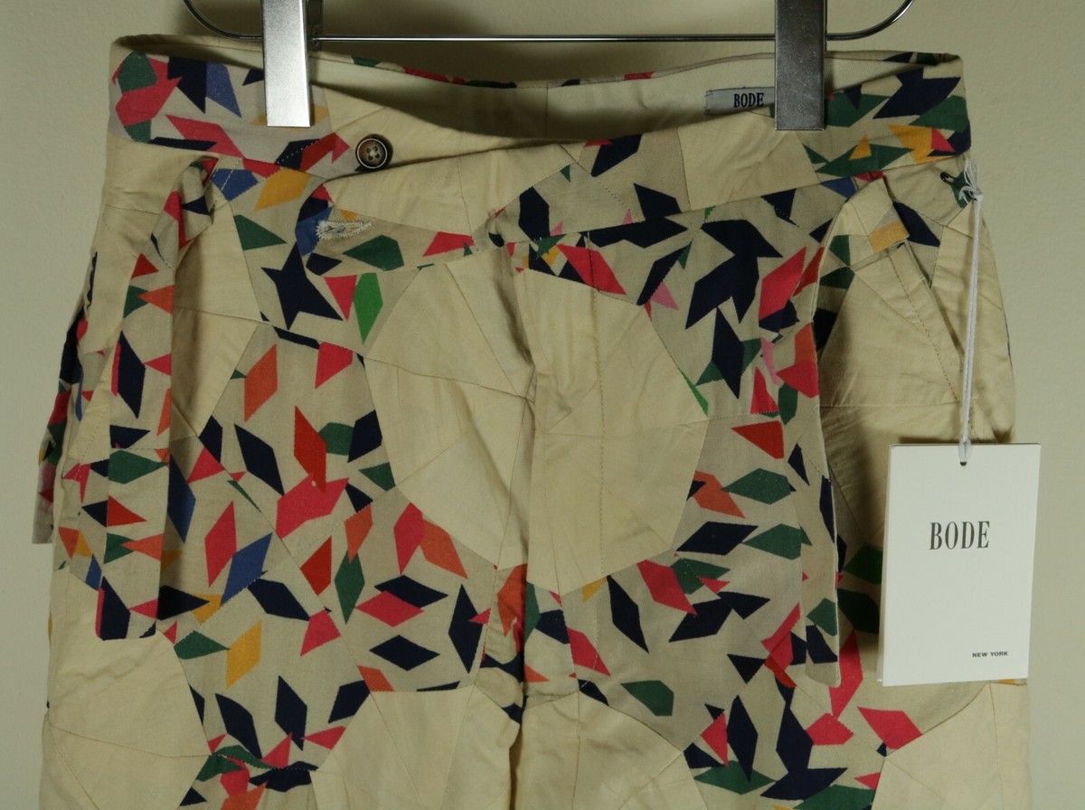Bode Diamond Quilt Patchwork Wide Trousers Brand New Size 31 32 | eBay