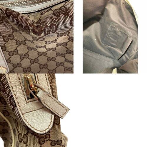 GUCCI Charmy Shoulder Hand Bag GG Canvas Leather 154180 Brown #33 - Picture 9 of 9
