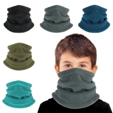 Winter Kids Neck Warmer Fleece Windproof Face Mask Ski Scarf for Kids Boys Girls