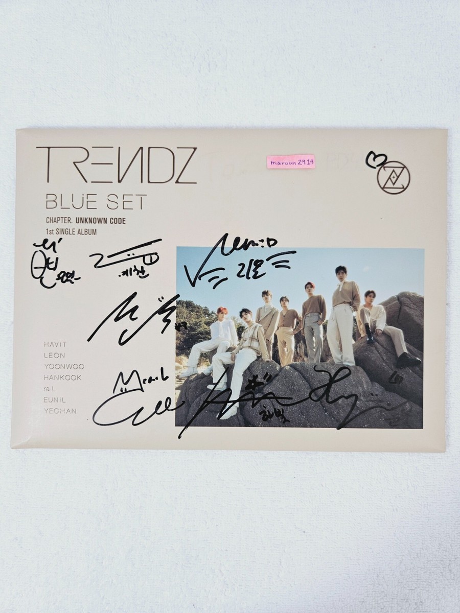 TRENDZ Blue Set Chapter Unknown Code Signed Promo Album