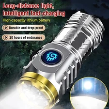 Mini Rechargeable LED Flashlight Three-Eyed-Monster Super Bright Torch US STOCK
