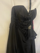 Elegancia UK Black Prom Dress Size Small Sequin Strapless Brand New