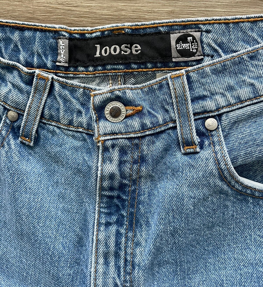 Vintage Levi's Silver Tab Loose Baggy Tapered Jeans Size 9 Jr 90s