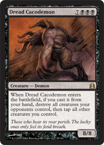 Moderatly Played, English - 1 x MTG Dread Cacodemon Commander 2011