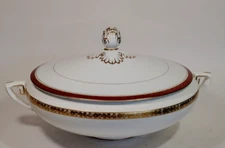 Royal Worcester 1962 Golden Anniversary Round Tureen w Red Theresa Noritake Lid