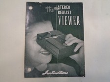 The Stereo Realist Viewer Instruction Booklet   1961 Vintage Paperwork