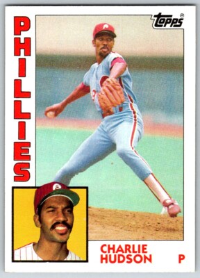 1984 MAJOR AND MINOR LEAGUE RECORD CHARLES HUDSON PHILADELPHIA PHILLIES #432