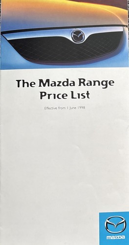 Mazda UK Price List Brochure June 1998 121 323 626 MX3 MX5 Xedos 6 9 B Series - 第 1/3 張圖片