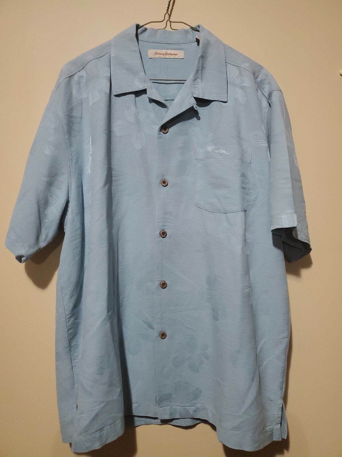 Tommy Bahama Swordfish Logo Design Mens Large Button… Gem