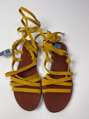 mustard yellow flat sandals