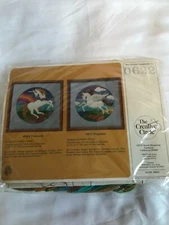 Creative Circle Embroidery Kit 0622 Unicorn New 1985 Vintage NIP Craft Tapestry