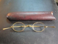 Antique wire eyeglasses specticales with case