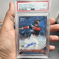 Topps Now 2023 Masataka Yoshida Rookie Auto Blue /49 #173B PSA 9 Red Sox