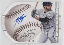 2014 National Treasures Baseball Signature Die-Cuts 15/25 Ryan Braun Auto 0a6