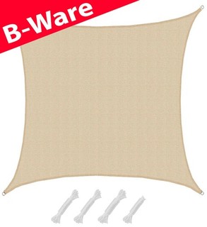 B Ware UV Sonnensegel Wasserdurchlässig 6x6 Viereckig Sonnenschutz Garten Te