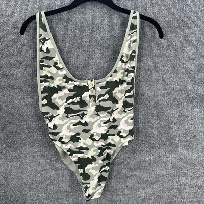 #ad Frankies Bikinis One Piece Swimsuit Womens M Archer Camo Beach Vacation NEW $89.99
