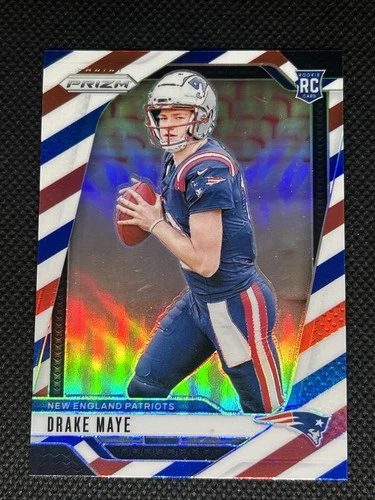2024 Panini Prizm - Rookies Drake Maye #329 Red White & Blue Prizm (RC)
