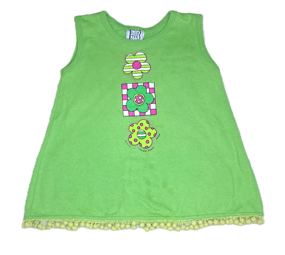 Niñas De Colección MIS-TEE-V-US Boutique Conjunto 4T 4 5 Columpio Top Túnica Vestido Pantalones Pompones Foto 2 de 4