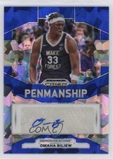 2024 Panini Prizm Draft Picks Penmanship Blue Ice 67/75 Omaha Biliew Auto 1k7d