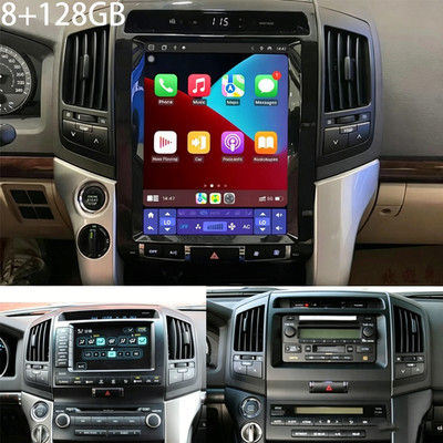 For Toyota Land Cruiser LC200 2008-15 Receiver Car Radio Carplay 2 Din Stereo 4G