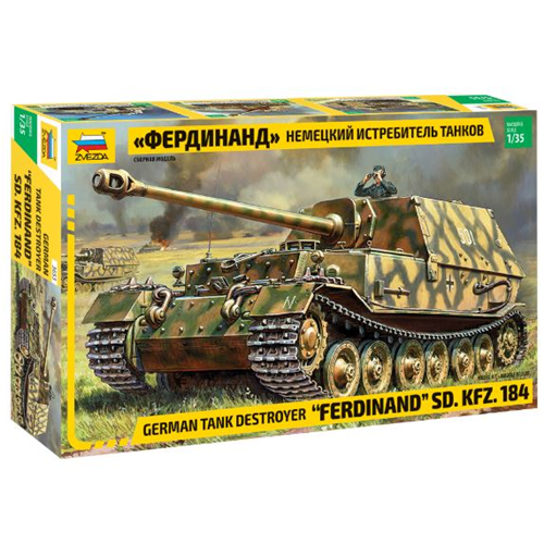 Ferdinand Sd.Kfz 184 Kit 1:35 Zvezda Kit Mezzi Militari -D- Neues Modell-image