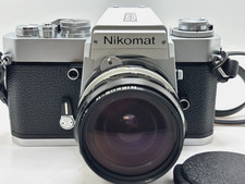Rare Mint Nikomat EL 35mm Film Camera with 28mm Wide Angle Lens Tested Ready