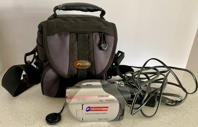 Sony Handycam DCR-DVD105 Camcorder Camera w/ Case and Charger - No Battery