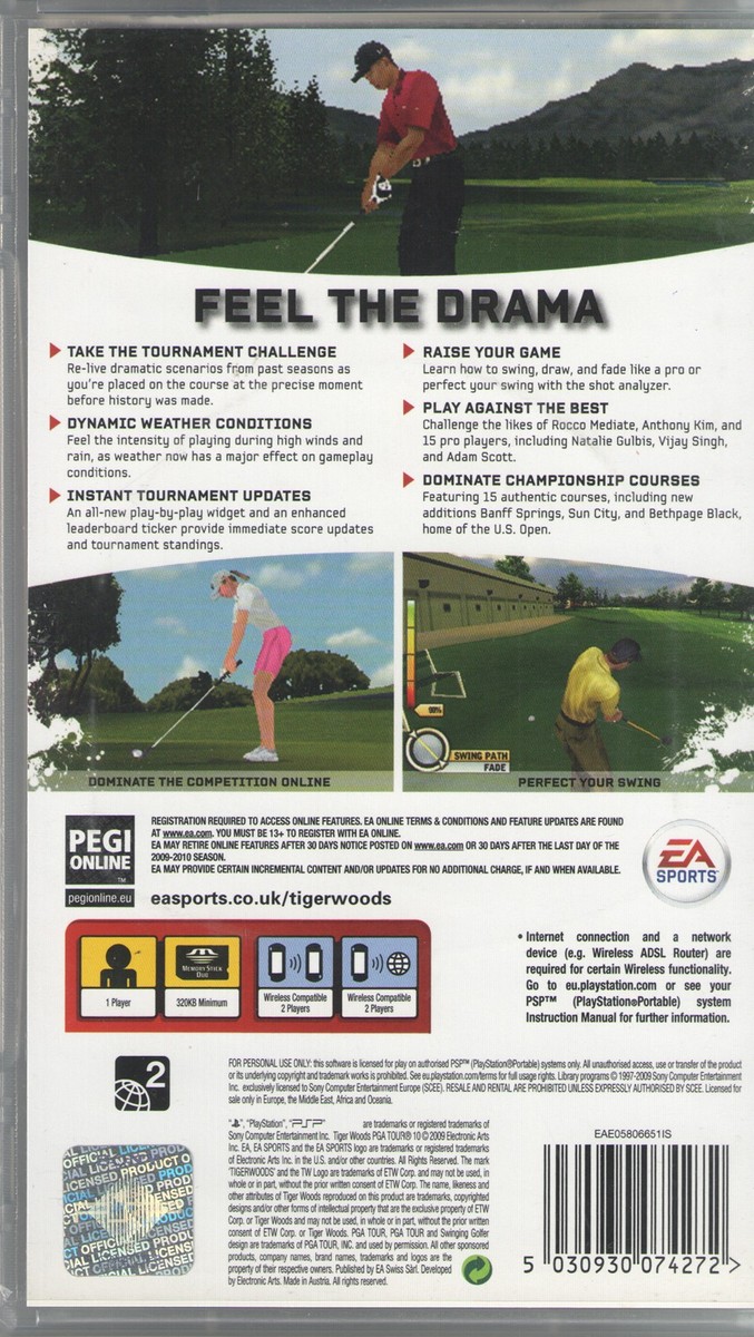 Tiger Woods PGA Tour 10 for Sony PSP™ | eBay