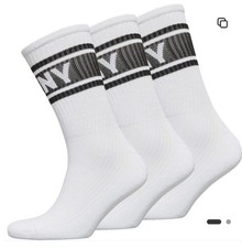 Image of DKNY Men Reed Three Pack Socks White