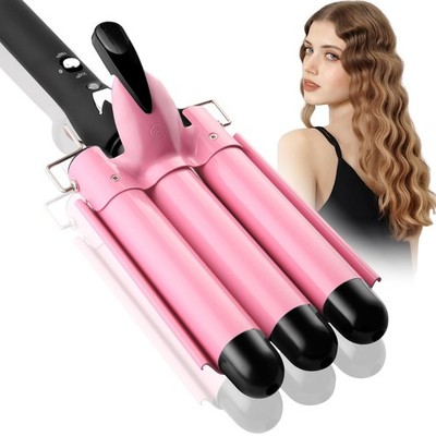 3 Barrel Curling Iron Hair Crimper: Birthday Gifts for Women - Dual Voltage A...